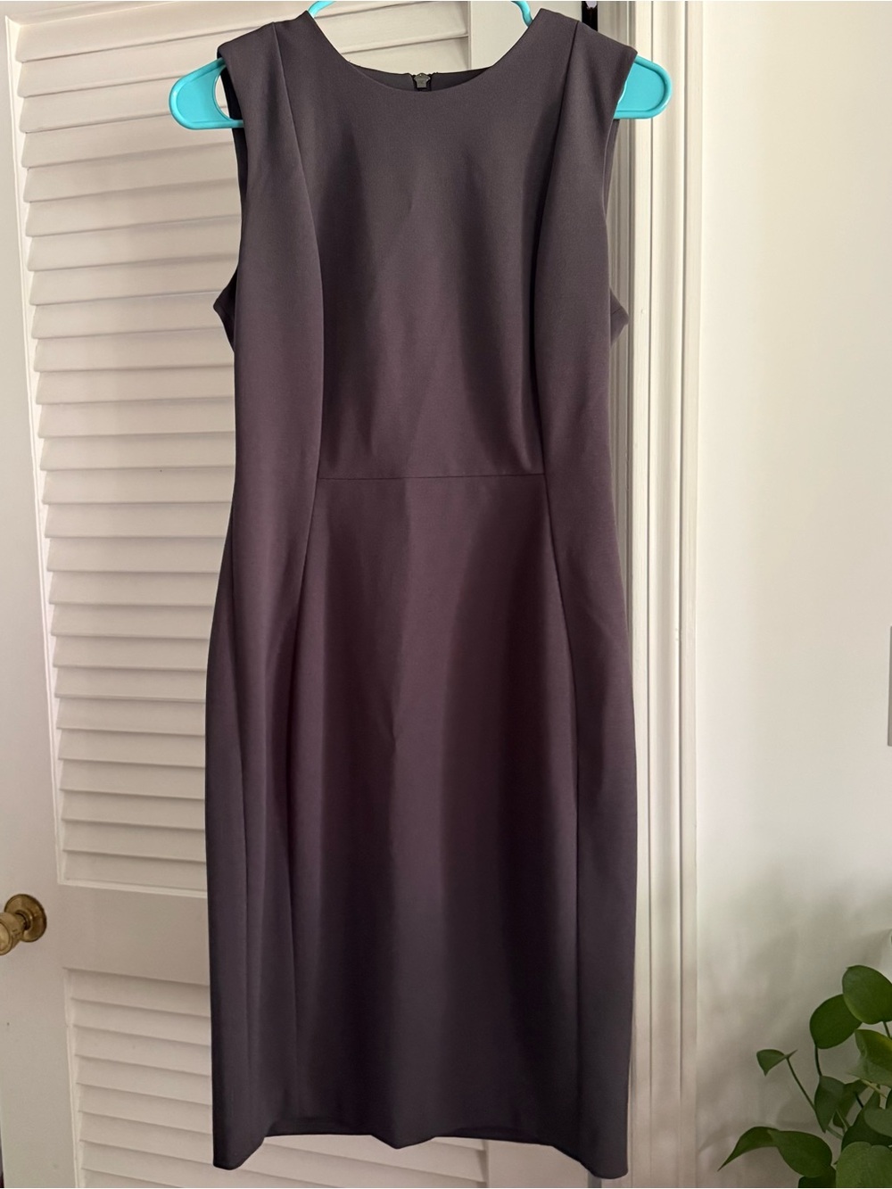 Calvin Klein Sleeveless Sheath Dress in Charcoal